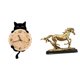 thumbnail image 1 of Escultura de reloj de pared, figura coleccionable, adorno artístico, estatua de caballo sin aparejos para muebles de mesa y habitación., 1 of 8
