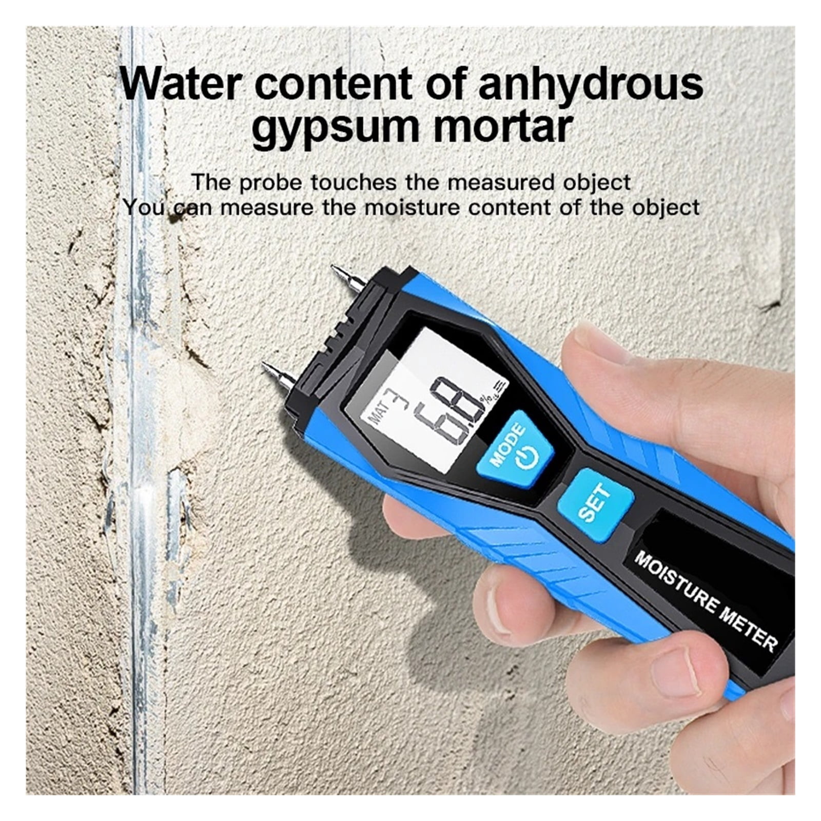 Professional Pin-Type Digital Wood Moisture Tester & Humidity Tester Handheld Moisture Meter