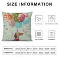 thumbnail image 5 of Wuche Cute Dachshund Dog Colorful Hat Balloon Gift Holiday Throw Pillow Covers Case Cushion Cover Sofa Decorative Square Decorative Pillow Wedding Birthday, 5 of 5