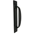 thumbnail image 4 of 2 - 6.5" Flat Iron Handle - DS-03 - for Gate, Garage, Closet, Cabinet, Sliding Barn & Shed Doors - in Vintage Black Wrought Iron Finish 2 Handles, 4 of 6