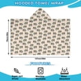 thumbnail image 2 of Light Pink Bigfoot and Mountain Pattern Hooded Bath Towel，50"x30" for Ages 3 To 12 Kids, Quick Dry Lightweight Soft Microfiber Hood Beach Towel Cover Up for Kids, 2 of 7