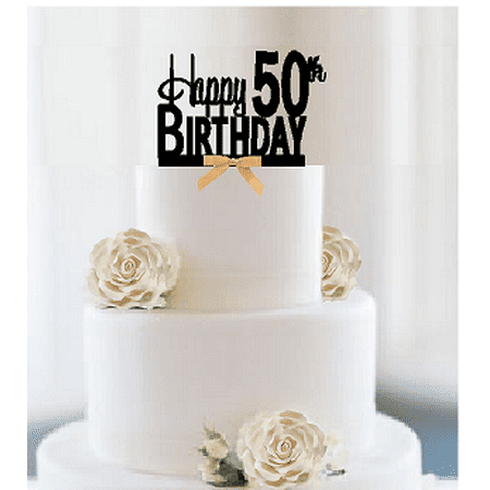 Item 050ctgr Happy 50th Birthday Elegant Cake Decoration
