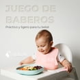 thumbnail image 2 of Baberos para Bebe de Silicona Impermeables con Bolsillo Contenedor de Alimentos Set de 2 Piezas Rosa, 2 of 5