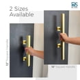 thumbnail image 5 of Rio Salto 18-Inch Brushed Brass Gold Barn Door Handle Kit, Closet Door Handle Stainless Steel, Pull Handle and Flush Handle Set, Heavy Duty Large Sliding Door Handles Hardware Included 1-Door Pack, 5 of 7