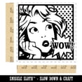thumbnail image 2 of Wow Vintage Comic Pop Art Self-Inking Rubber Stamp Ink Stamper - Blue Ink - Large 1-1/2 Inch, 2 of 7