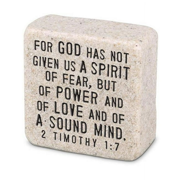 Lighthouse Plaque Chrétienne Produits 173113 Cast & Scripture Stone Fearless - No. 40702