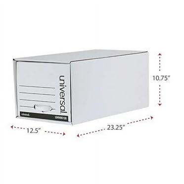 Universal 8512001 Economy Storage Drawer Letter Files - White (6/Carton)