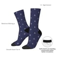 thumbnail image 4 of Pofeuu Anchor Heart Blue Print Crew Socks, Adult Running Hiking Socks for Youth and Adult, 4 of 6