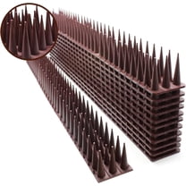 12 Pack Bird Spikes Brown Protect Your Sofa, Garden, Outdoor Walls, Plastic Security Fence Spikes