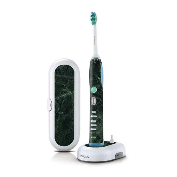 MightySkins PHSOFX7-Green Marble Skin for Philips Sonicare 7 Series Flexcare Plus Rechargeable - Green Marble