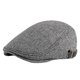 thumbnail image 2 of Boina AYYUFE estilo británico retro a rayas, plana, de ala corta, decorada, transpirable, para hombre, a cuadros, plana, para vendedor de periódicos, para reunión, 2 of 8