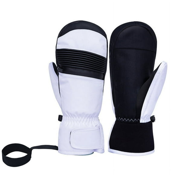Guantes de Snowboard de Invierno, Resistentes Al Viento y Cálidos, para Exteriores, Guantes de Esquí Impermeables con Pantalla Táctil, Color Negro y