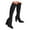 Black, variant on Women's Stretch Knit Knee High Boots Heel Winter Boots For &