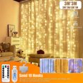 thumbnail image 4 of Guirnalda de luces LED navideñas con control remoto, USB, para bodas, dormitorio, 10 ganchos, 4 of 5