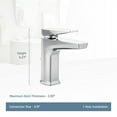 thumbnail image 5 of MOEN S8000BLC Via 1-Handle 1-Hole Modern Bathroom Faucet in Matte Black and Chrome, 5 of 6