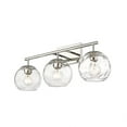 thumbnail image 5 of Mackenzie 3 - Light Polished Nickel Glam Incandescent Glass And Steel Wall Sconce, 5 of 5