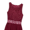 thumbnail image 7 of iiniim Kids Flower Girls Dress Lace Chiffon Sequins Rhinestone Bridesmaid Wedding Formal Party Size 2-16 Red 2, 7 of 7
