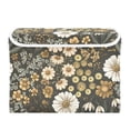thumbnail image 7 of Yayeee Collapsible Cube Storage Bin with Lid Fabric Closet Decorative Basket with Handles, Floral Wilderness Pattern, 7 of 7