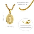 thumbnail image 4 of APSVO Gold Saint St Benedict Necklaces for Men Boys Stainless Steel Medal Pendant Chain Christian Religious Catholic Birthday First Communion Graduation Fathers Day Jewelry Gifts Teen Him Dad Kids, 4 of 5