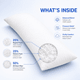 thumbnail image 2 of Yalamila Memory Foam Body Pillow Insert for Adults, Full Length Firm Pillow for Side Sleepers, Breathable Long Bed Pillow, 20x54 in, White, 2 of 6