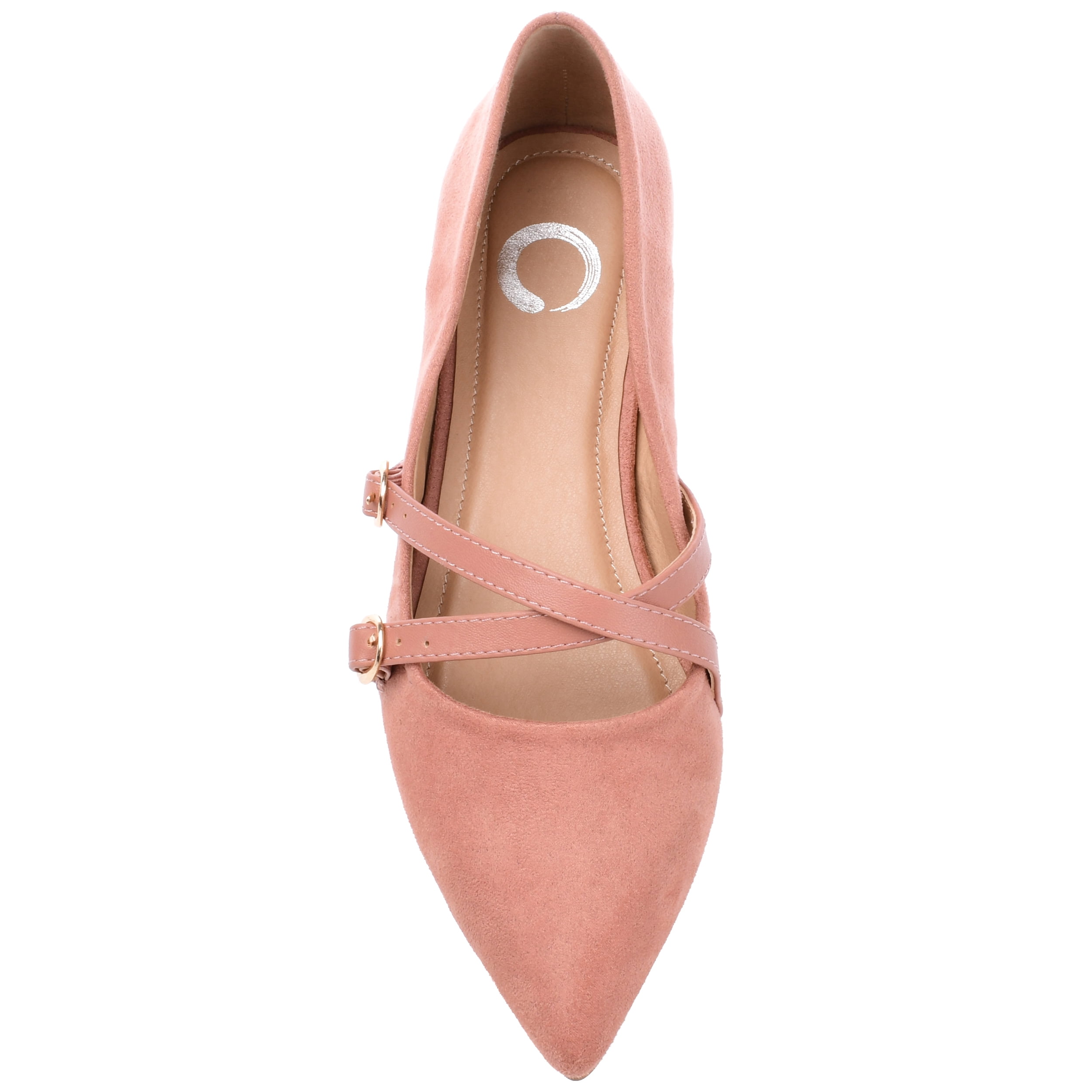Journee Womens Patricia Slip On Pointed Toe Ballet Flats, Widths Available