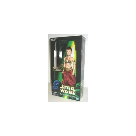 hasbro star wars the power of the force 12 figure - princess leia with chain (jabbas slave)