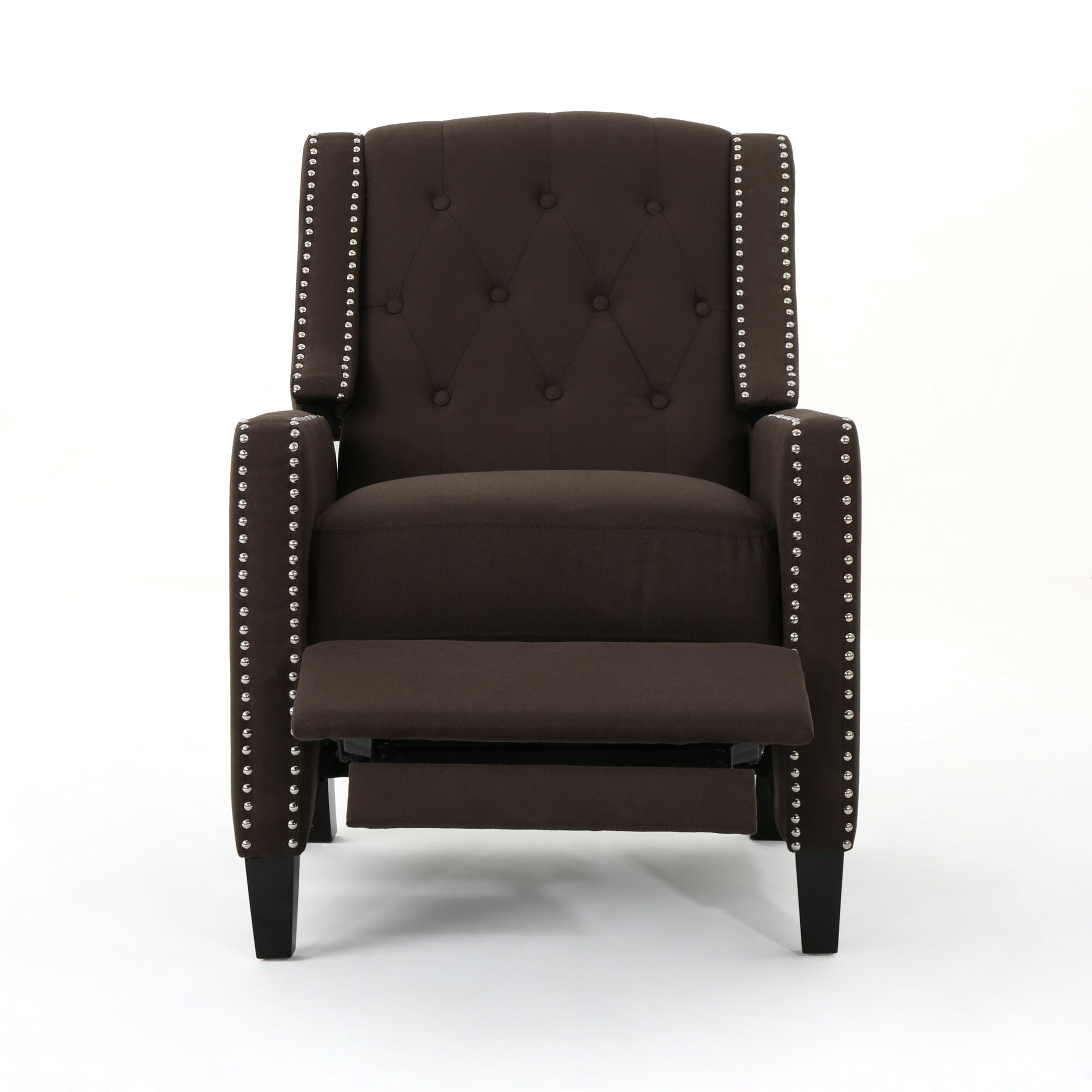 Euroco Classic Coffee Fabric Push Back Chair