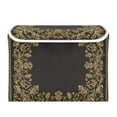 thumbnail image 2 of Foldable Fabric Storage Bin With Handle Collapsible Basket Box Storage With Lid Organizer Intricate Baroque-style Designs, 2 of 7