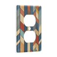 thumbnail image 2 of Yayeee Duplex Wall Plate 1-Gang 4.5"x2.7" Home Receptacle Light Switch Decorative Outlet Cover, Beige Geometric, 2 of 7