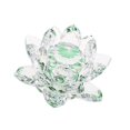 thumbnail image 1 of Crystal Lotus Flower Crafts Paperweights Glass Lotus Crystal Lotus Flower Model Green, 1 of 8