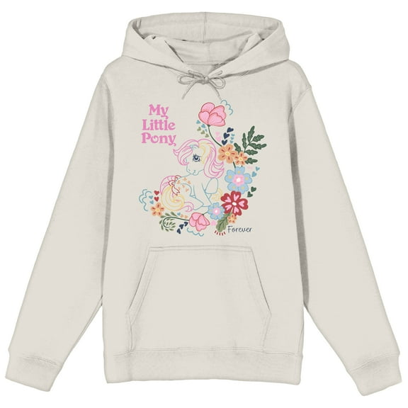 My Little Pony Floral Character Unisex Adult Sand Graphic Hoodie - Medium