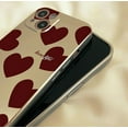thumbnail image 4 of Wine Red Love Heart Silver Plated Soft  for iPhone Case (Silver,iPhone 13 Mini), 4 of 6