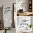 thumbnail image 2 of Hello Gorgeous Black Metal Wall Art Decor - Elegant Black Bedroom Decor, Minimalist Wall Art for Bathroom, Living Room, Office & Dining Room, Aesthetic Wall Decor for Teen Girl Room Decoration(Black), 2 of 7