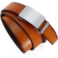 thumbnail image 3 of Men's Belt Genuine Leather Ratchet Belt for Men with Slide Buckle,Trim to Fit width 3.5cm 1 3/8 inch, 3 of 7