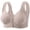 Gray, variant on Women's Plus Size Front Closure Wireless Bra ABC Cup Comfort for Recovery & Everyday Wear, Full Coverage Bralette with Adjustable Wide Straps
