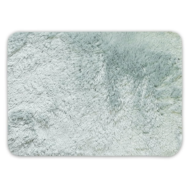 Bath Rug, Non Skid Back, Soft Faux Fur St. Lucia Prima 17" x 24" Blue
