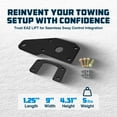 thumbnail image 3 of EAZ LIFT 2" Powder Coated Left or Right Utility Ball Mount Adapter, Gray, 3 of 11