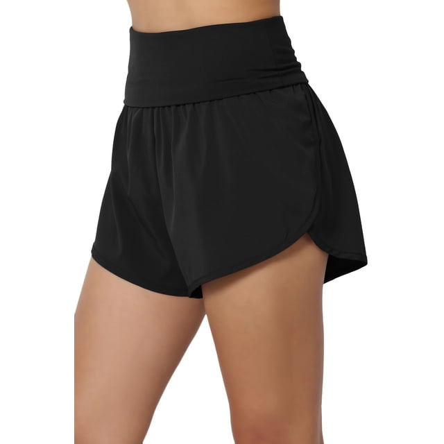 TheMoogan Women's High Waist Lightweight Running Shorts Brief Inner Gym Athletic Workout