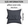 thumbnail image 7 of Unique Bargains Solid Boho Throw Pillow Covers with Ruffles Set of 1 Grey 18" x 18", 7 of 7