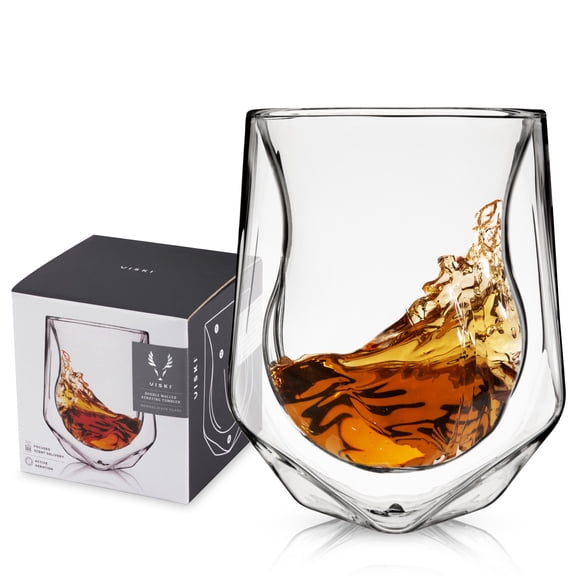 Viski Aerating Whiskey Glass Tumbler Drinking Glass, Glassware 7oz Set of 1
