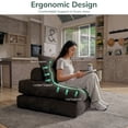 thumbnail image 3 of BEHOST 2 Pack Large Folding Futon Couch Sleeper Sofa Bed Chair, Includes 1 Gray and 1 Beige, 3 of 6