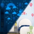thumbnail image 1 of 2 calcomanías de pared con luz azul arcoíris para dormitorio de niñas (unicornio arcoíris), calcomanías de techo con estrellas de luz nocturna para dormitorio de niños Calcomanías de decoración de sa, 1 of 5