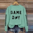 thumbnail image 2 of WEAIXIMIUNG Chandails en Molleton pour Femmes Coupe Ample Grande Taille Femmes Décontracté Manches Longues Col Rond Chandails en Molleton Manches Longues Football Graphique Imprimé Pull Chandails en Molleton Haut Blouse, 2 of 4
