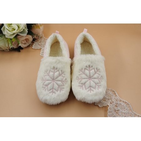 

Boots for Women Christmas Snowflake Pattern Winter Ladies Home Cotton Slippers
