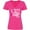 Hot Pink, variant on Inktastic Breast Cancer Awareness Faith Over Fear Women's V-Neck T-Shirt