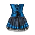 thumbnail image 5 of Nueva moda señora gótico Steampunk corsé tutú de tul corpiño de plumas adelgazante cintura Vintage traje cóctel Clubwear, 5 of 5