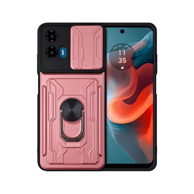 Funda Anillo y Tarjetero Card Slot para Moto G34