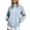 Light Blue, variant on Plus Size Jackets for Women Long Sleeve Zip up Solid Color Casual Workout Jackets with Pockets Camping Jackets