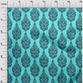 thumbnail image 2 of oneOone Cotton Flex Aqua Blue Fabric Leaves & Floral Block Sewing Fabric By The Yard Printed Diy Clothing Sewing Supplies 40 Inches Wide, 2 of 4