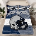 thumbnail image 2 of jejeloiu Football Game Twin Sheet Sets,Deepblue White Gray Bedding For Teens 3 Pieces, 2 of 7